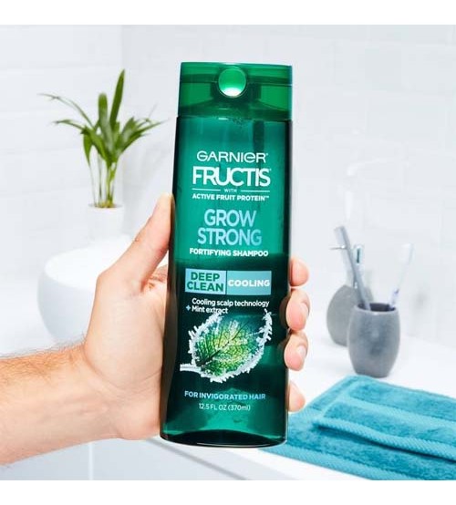 Garnier Fructis Grow Strong Cooling Deep Clean Shampoo with Cooling Scalp Technology 370ml